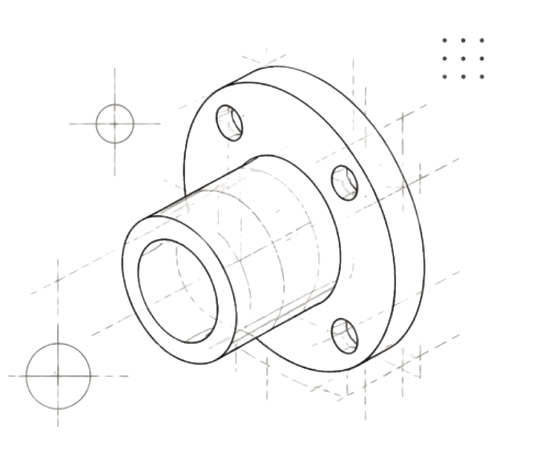 Machined stainless steel specimen